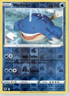 Wailmer - SWSH12: Silver Tempest - Reverse Holo LP - #037/195 - Pokémon Card Single