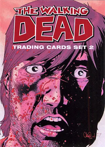 Walking Dead Comic Series Two P1 Promo Card featuring a gruesome zombie face