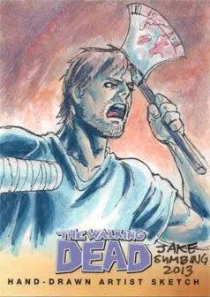 Walking Dead Comic Series Two Sketch Card by Jake Sumbing of Rick - Non-Sports Card Single