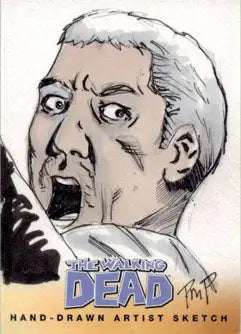 Walking Dead Comic Series Two Sketch Card by Martin Pikkaart of Dale - Non-Sports Card Single