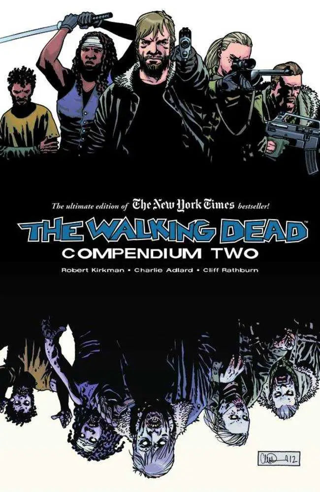 Book cover for The Walking Dead Compendium Two featuring illustrated series characters