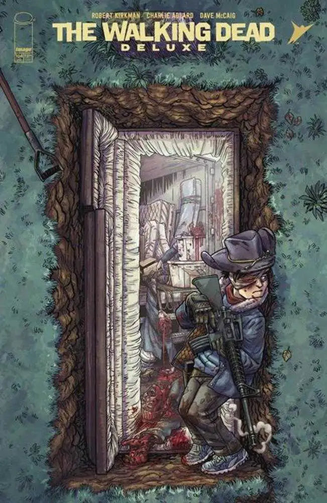 Walking Dead Deluxe #104 Cover C Nate Bellegarde & Olli Hihnala artwork with weapon figure