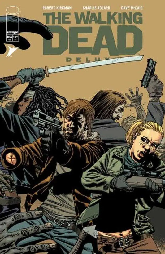 Walking Dead Deluxe comic book cover featuring Walking Dead art by Charlie Adlard and Dave Mccai