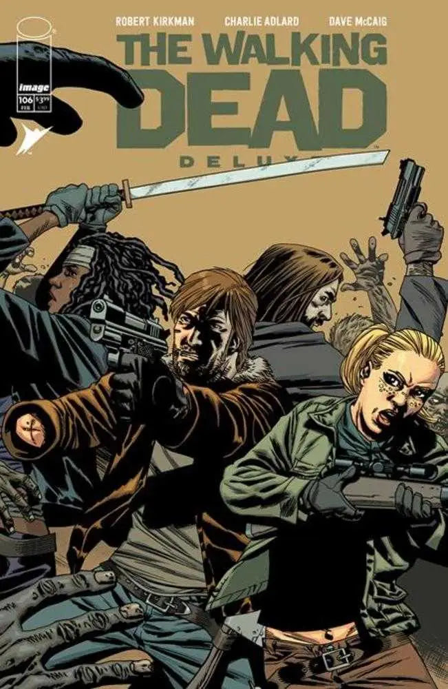 Walking Dead Deluxe comic book cover featuring Walking Dead art by Charlie Adlard and Dave Mccai