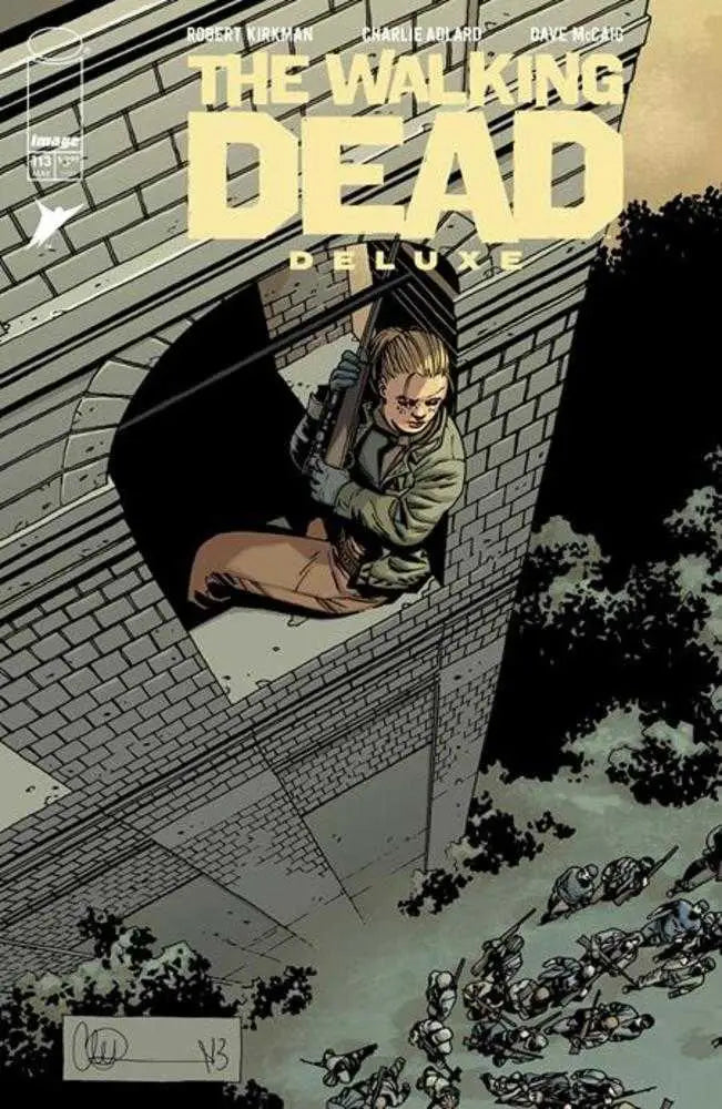 Walking Dead Deluxe comic book cover featuring The Walking Dead with Charlie Adlard art