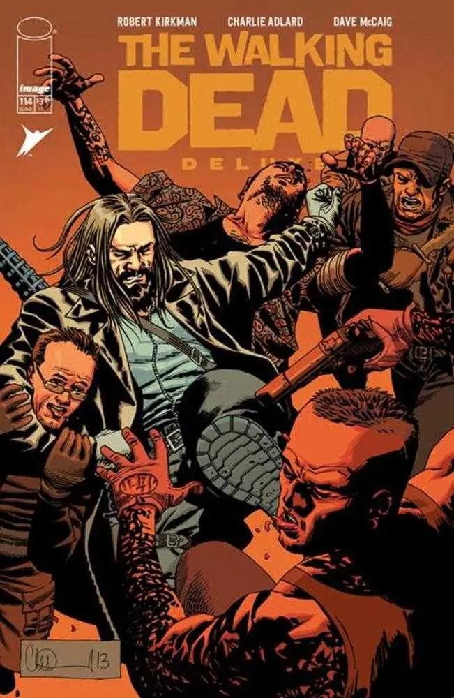 Walking Dead Deluxe comic book cover featuring The Walking Dead characters and artwork