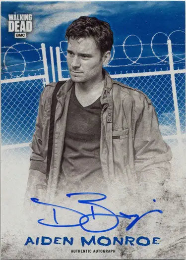 Autographed trading card of Daniel Bonjour as Aiden from The Walking Dead series