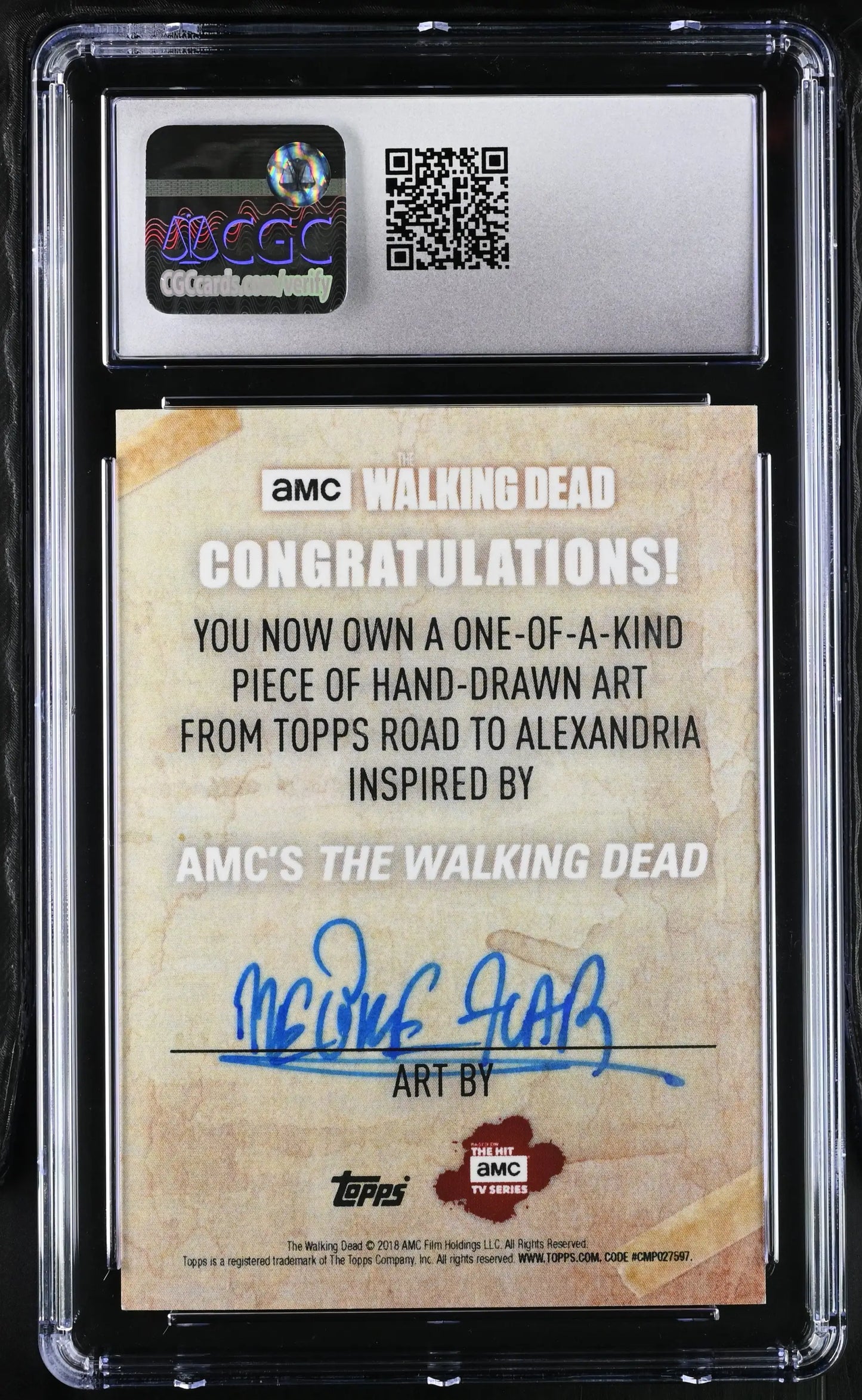 Graded Melike Acar sketch card of Jadis from The Walking Dead, CGC 10 Gem Mint