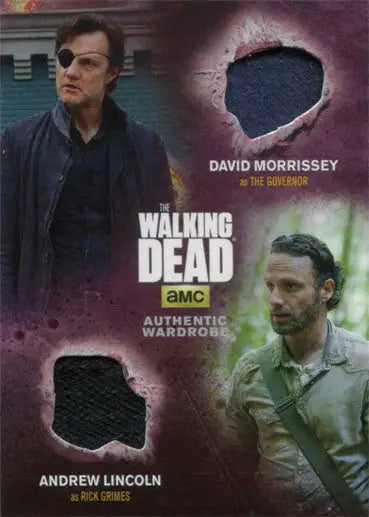 Walking Dead Season 4 Part 1 DM2 wardrobe card featuring Rick Grimes and Governor