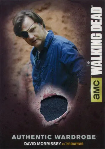 Trading card of David Morrissey as The Governor with Authentic Wardrobe cutout