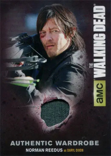 Wardrobe card featuring Norman Reedus as Daryl Dixon with crossbow from The Walking Dead