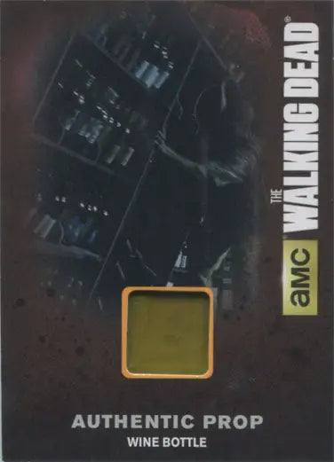 Authentic Prop Trading Card featuring a wine bottle from The Walking Dead Season 4 Part 2