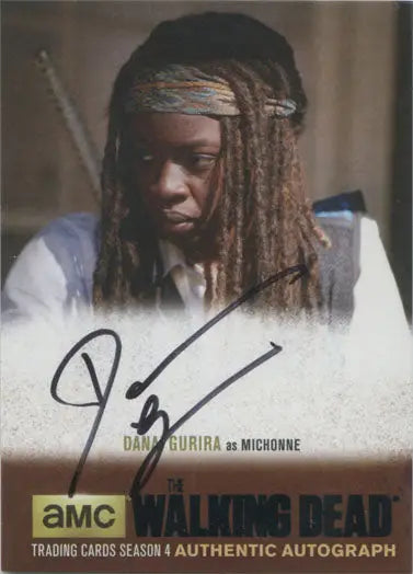 Autographed trading card of Dana Gurira from The Walking Dead Season 4 Part 2