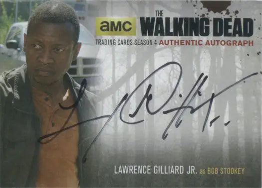 Autographed Lawrence Gilliard trading card from The Walking Dead Season 4 Part 2