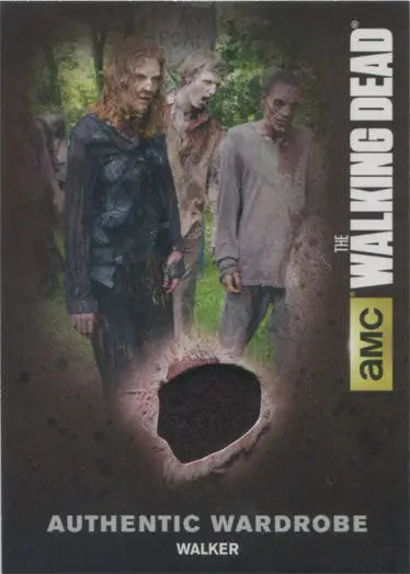 Zombies trading card from The Walking Dead with fabric swatch from Season 4 Part 2
