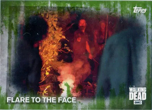 Fiery explosion scene featuring a figure from Walking Dead Season 5 Mold Parallel Base 66