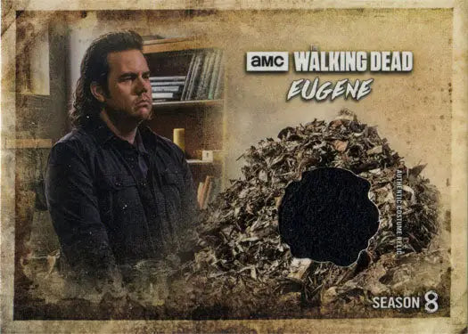 Promotional poster for Walking Dead Season featuring bone wreath and Eugene character