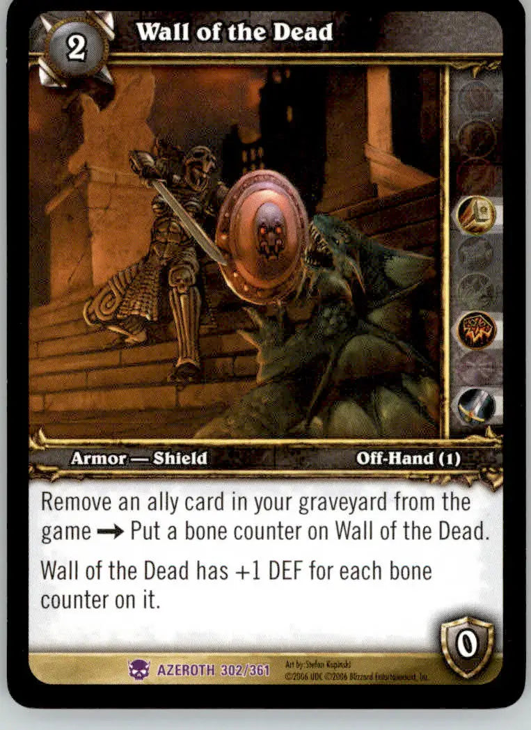 Wall of the Dead - Heroes of Azeroth - 302 - NM World of Warcraft - TCG Card Single