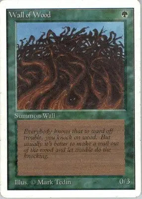Wall of Wood - Unlimited Edition - MP - Magic the Gathering - Magic Card Single