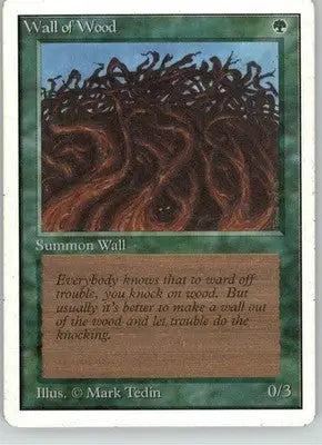 Wall of Wood - Unlimited Edition - MP Magic: The Gathering - Magic Card Single