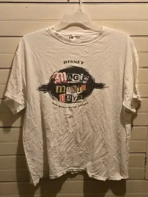 Walt Disney World Shirt Mens Graphic Magic Music Days White Vintage Tee Logo - Apparel