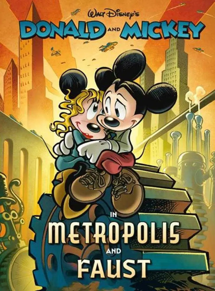 Cartoon book cover featuring Walt Disneys Donald Duck and Mickey Mouse in Hardcover