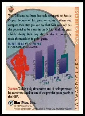 Walt Williams 1992 Star Pics #36 Maryland Terrapins - Basketball Card Single