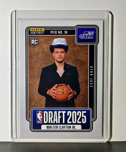 Walter Clayton Jr. Rookie 2025-26 Panini NBA #18 Draft Night Card Utah Jazz - Basketball Card Single