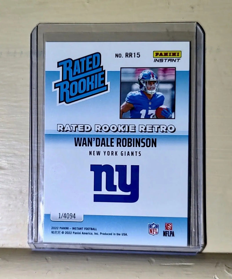 Wan’Dale Robinson 2022 NFL Panini #15 Rated Rookie Retro Football Card 1/4094 - Football Card Single