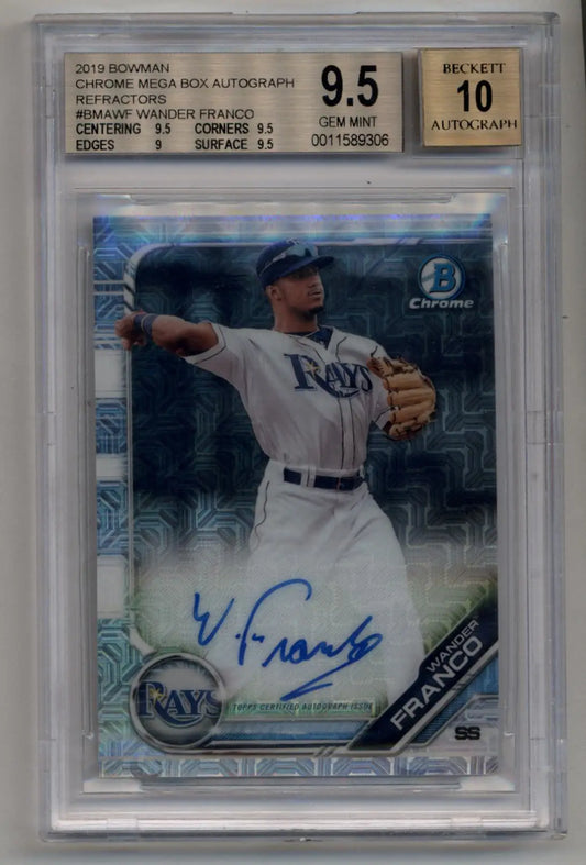 Wander Franco 2019 Bowman Chrome Mega Box Auto BGS 9.5 Gem Mint - Baseball Card Single