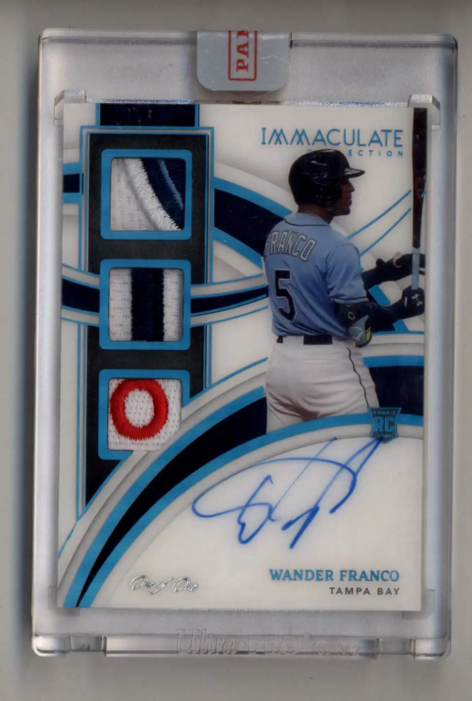 Wander Franco 2022 Immaculate Collection Rookie Triple Memorabilia Signatures Platinum 1/1 - Baseball Card Single