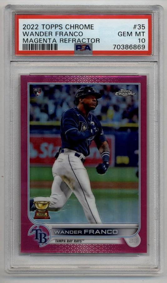 Wander Franco 2022 Topps Chrome Magenta Refractor 049/399 PSA 10 Gem Mint - Baseball Card Single