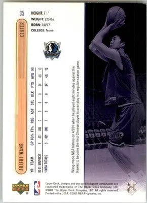 Wang Zhizhi - 2001-02 Upper Deck - #35 - Basketball - Basketball Card Single