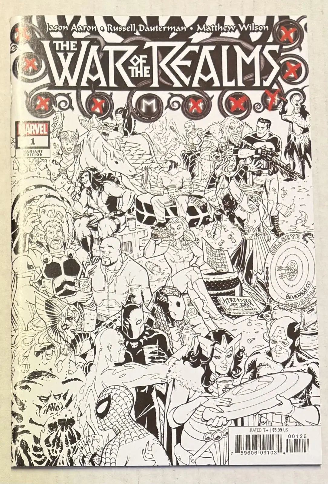 War of the Realms #1 Amanda Conner ’party’ Black and White (Marvel Comics... - Comic Book