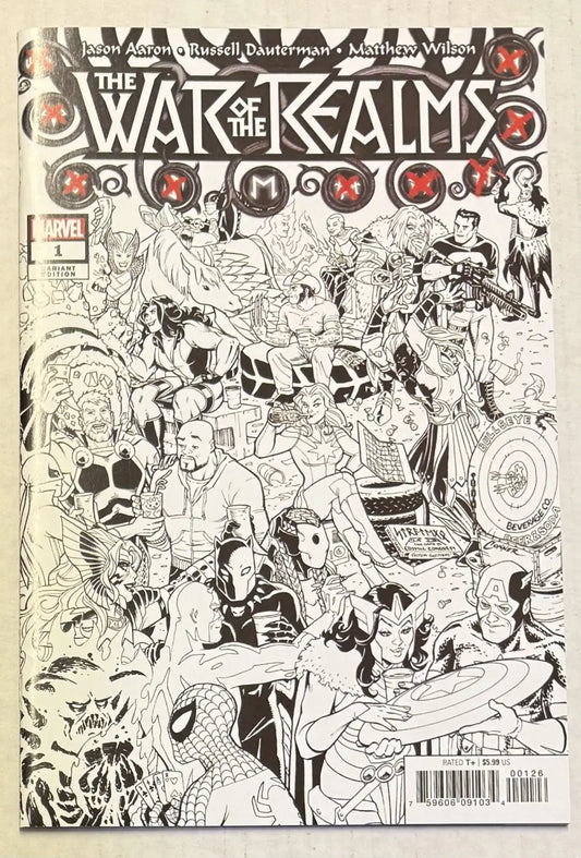 War of the Realms #1 Amanda Conner ’party’ Black and White (Marvel Comics... - Comic Book