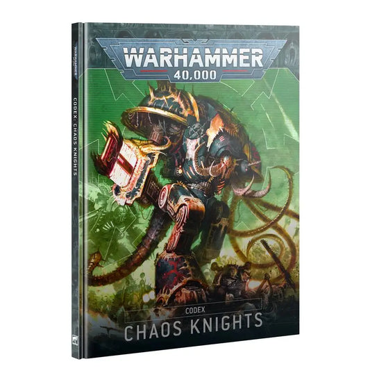 Warhammer 40k 10th Edition Codex featuring chaos knights background material