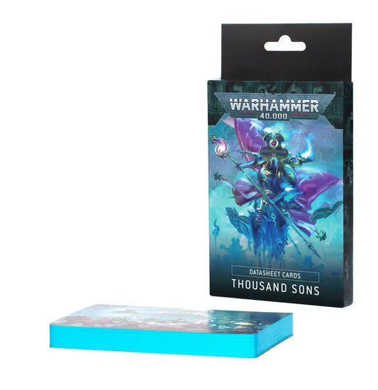 Warhammer 40k 10th Edition Thousand Sons datasheet cards showcasing Thousand Sons datasheet