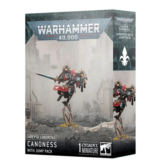 Warhammer 40k Adepta Sororitas Cannoness with Jump Pack miniature box for Warhammer 40k adepta collection
