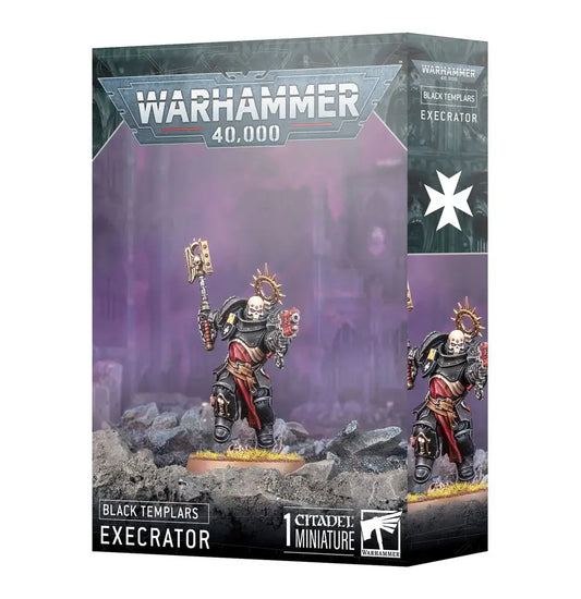 Warhammer 40k Black Templars Execrator miniature with Crozius Arcanum in retail box