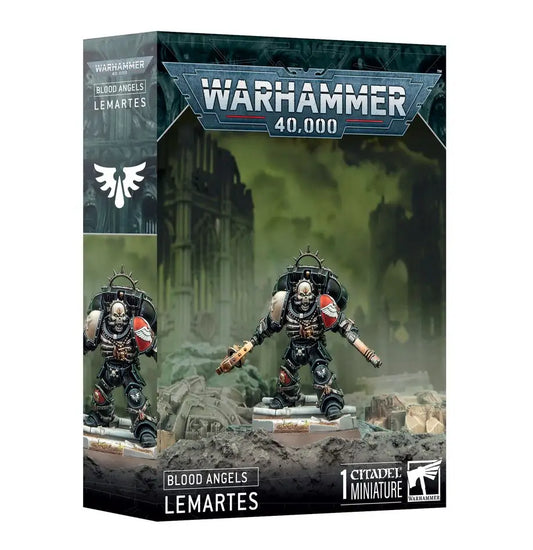 Warhammer 40k Blood Angels Lemartes miniature set featuring Blood Angels death company models
