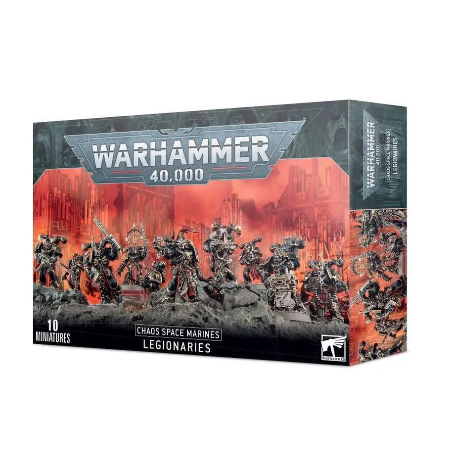 Warhammer 40k Chaos Space Marines Legionaries box with detailed Space Marines models