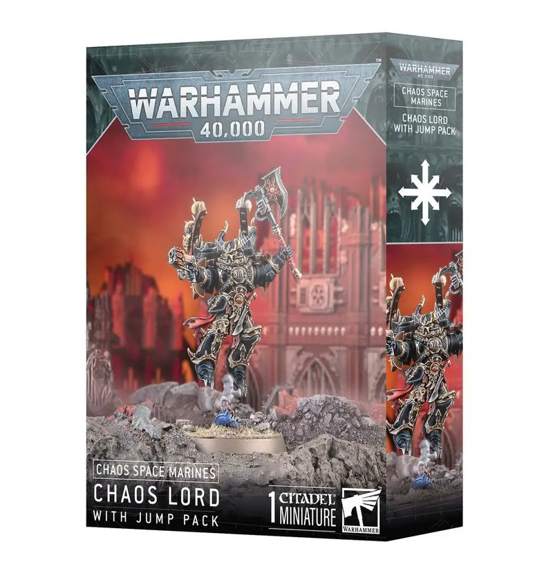 Warhammer 40k: Chaos Space Marines - Chaos Lord with Jump Pack - Action Figure & Toy