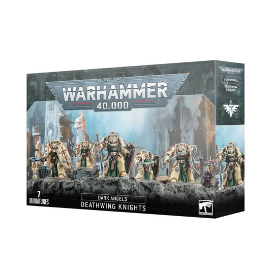 Boxed set of Warhammer 40k Dark Angels Deathwing Knights miniatures for tabletop gaming