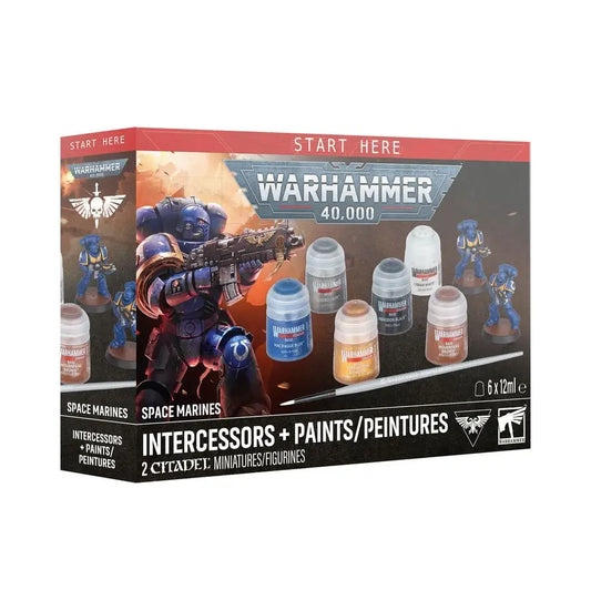 Warhammer 40k: Intercessors + Paints - Warhammer 40,000 Card Box