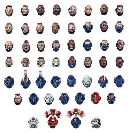 Warhammer 40k - Space Marine Heads - Action Figure & Toy
