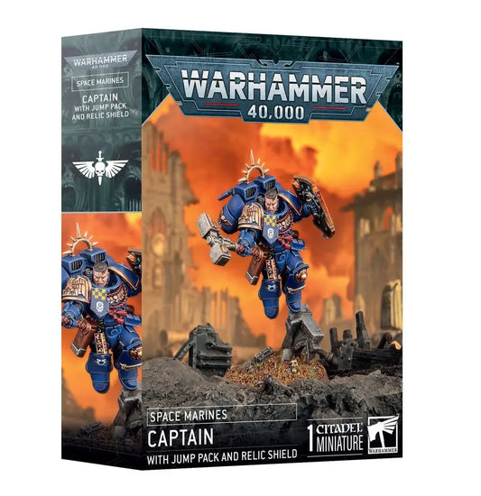 Warhammer 40k: Space Marines - Captain with Jump Pack & Relic Shield - Action Figure & Toy