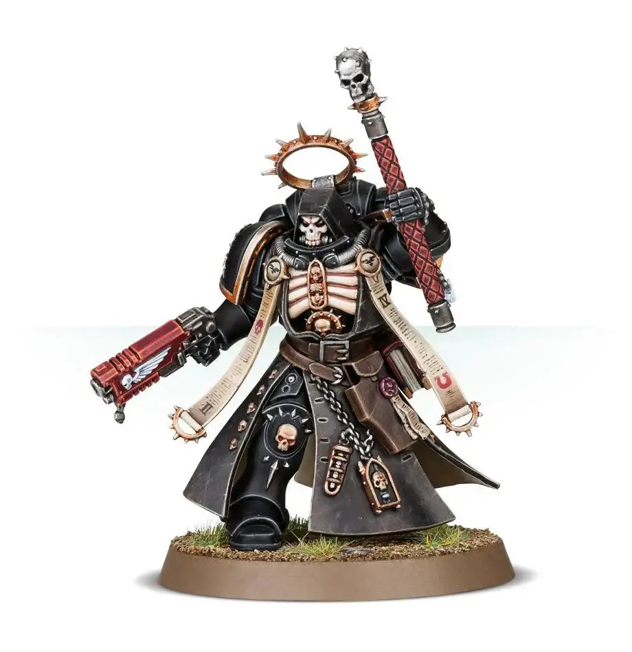 Warhammer 40k Space primaris chaplain miniature for Space Marines tabletop game