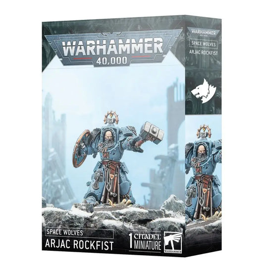 Warhammer 40k Space Wolves Arjac Rockfist miniature for Warhammer 40k Space gaming