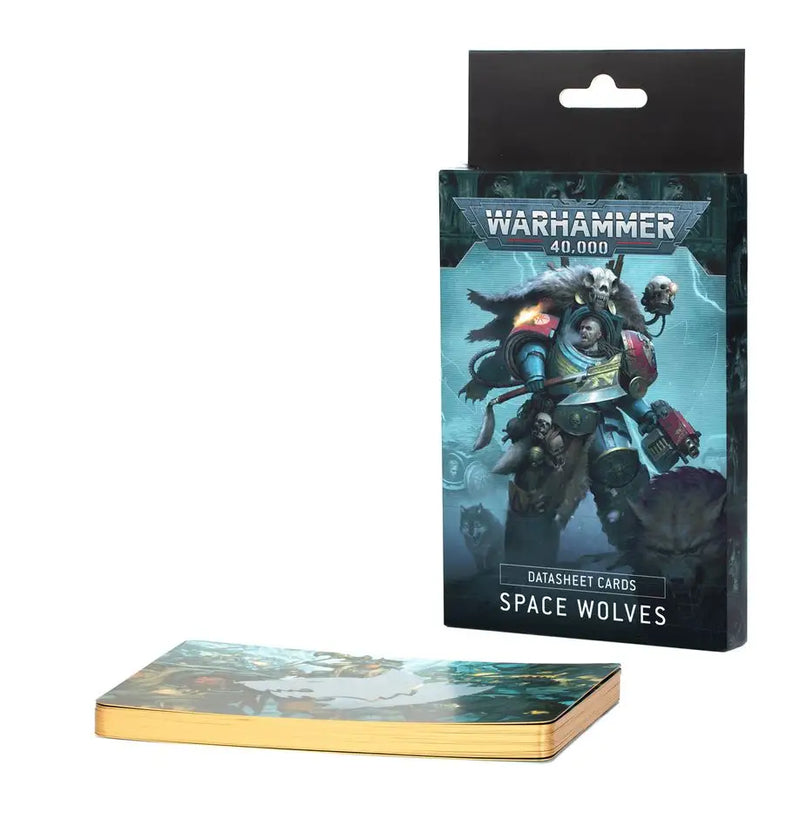 Warhammer 40k Space Wolves Datasheet Cards featuring Space Wolves datasheets for tabletop play