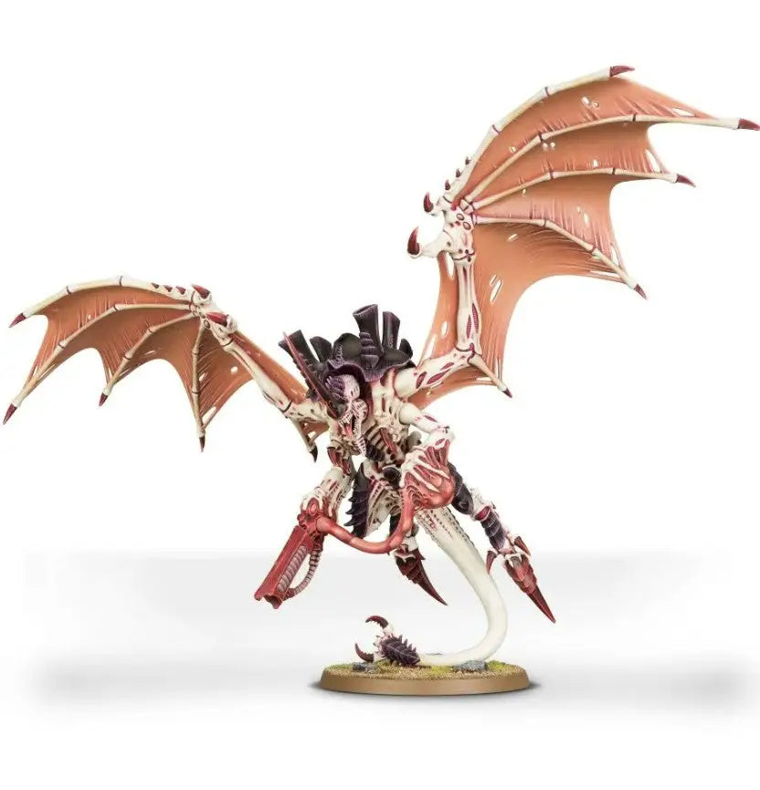 Tyranid winged miniature figure with distinctive chitinous shell for Warhammer 40k Hive Tyrant